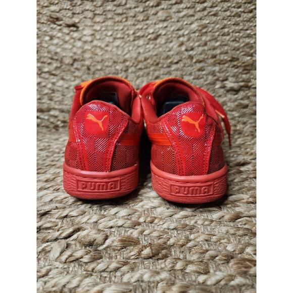 Puma Basket Fade 3d Men's Sneakers Red Orange Size 8 - Picture 7 of 10